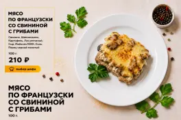 Мясо по-французски с грибами